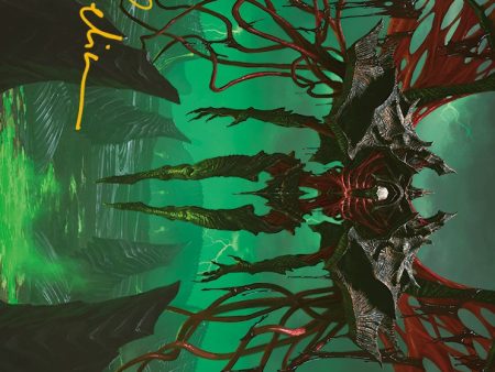 Archfiend of the Dross Art Card (Gold-Stamped Signature) [Phyrexia: All Will Be One Art Series] Supply