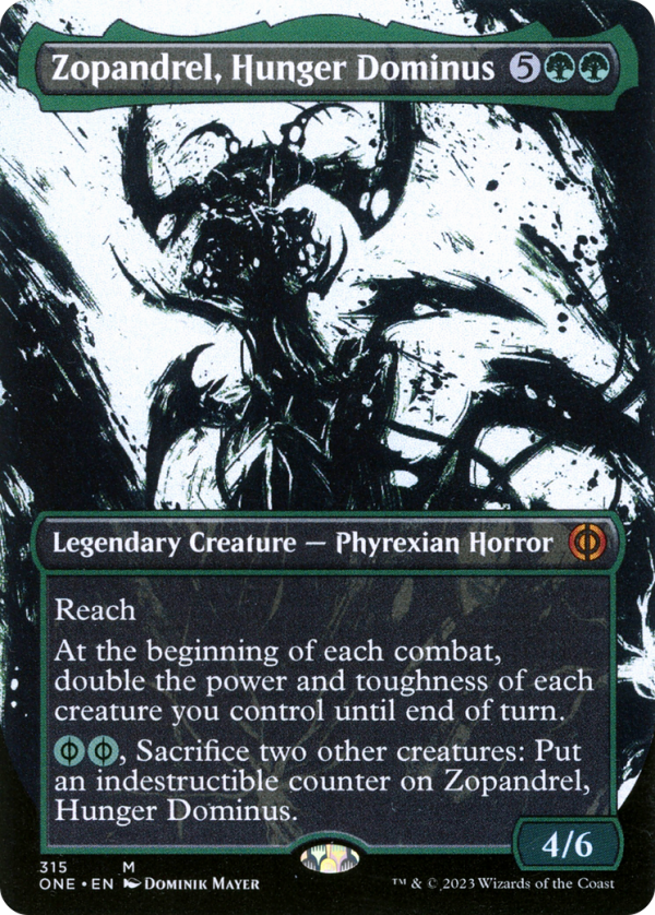 Zopandrel, Hunger Dominus (Borderless Ichor) [Phyrexia: All Will Be One] For Sale