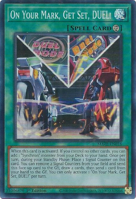 On Your Mark, Get Set, DUEL! [MAZE-EN016] Super Rare on Sale